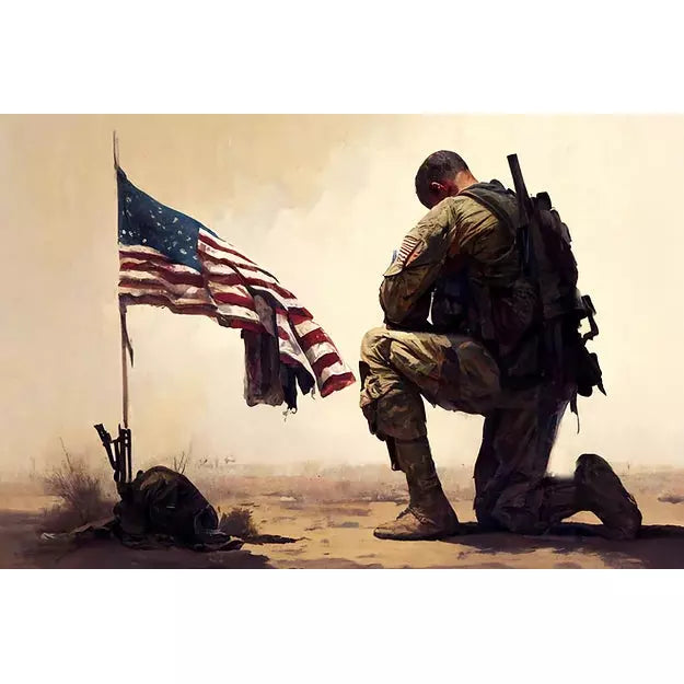 0343 - Rice Paper - Reba Rose Creations - Kneeling Soldier