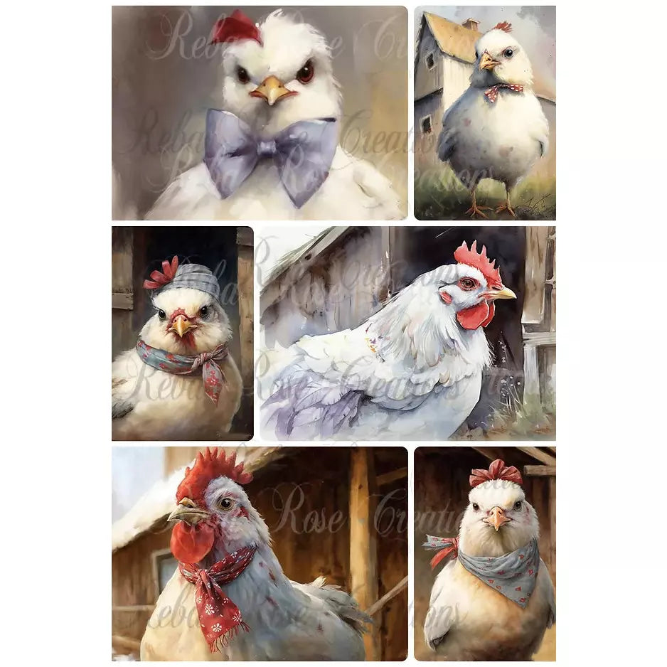 0302 - Rice Paper - Reba Rose Creations - Chicken Tie