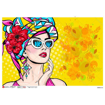 0036 - Rice Paper - Paper Designs - Pop Art Portrait Comics