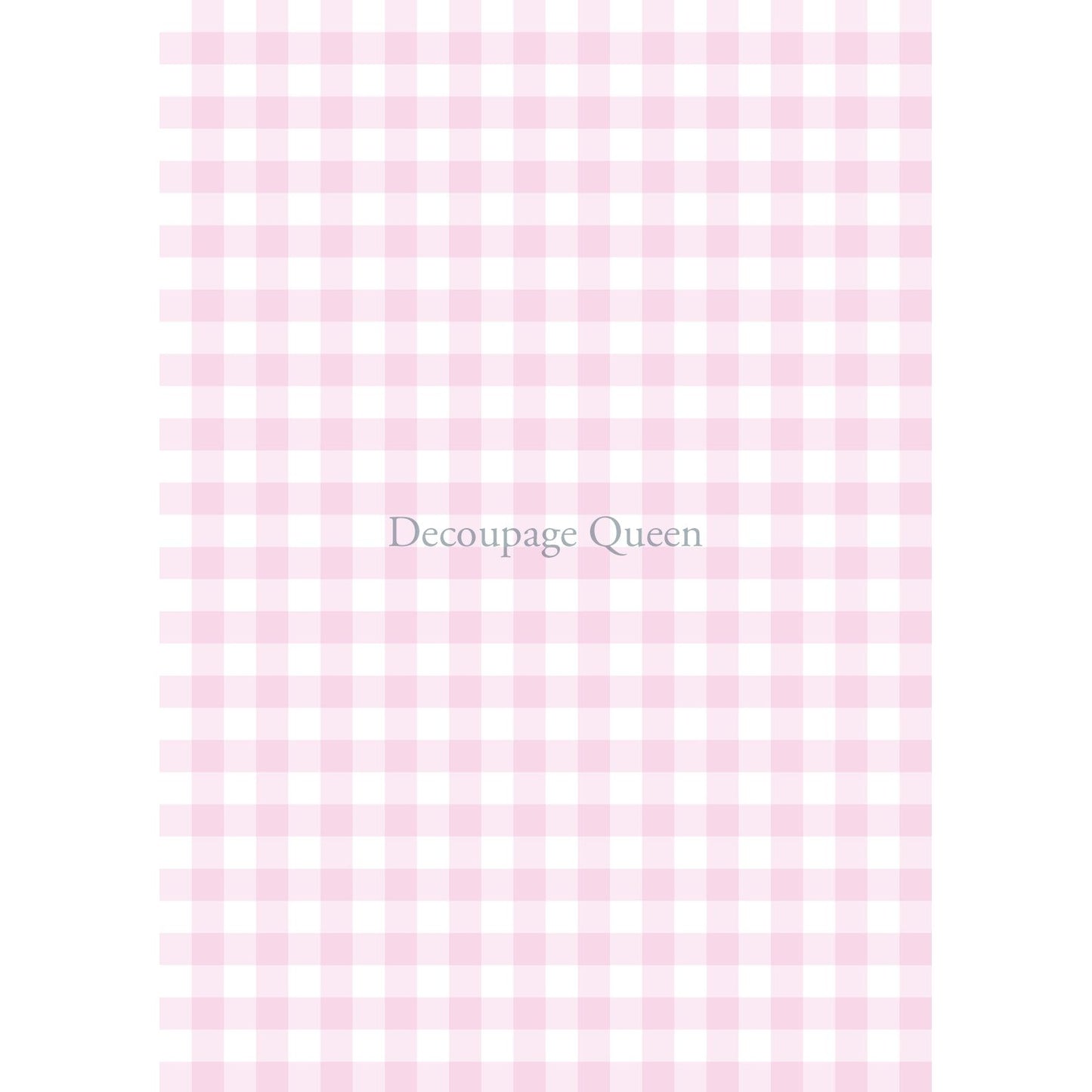 0541 - Rice Paper - Decoupage Queen - Pink Gingham - Background