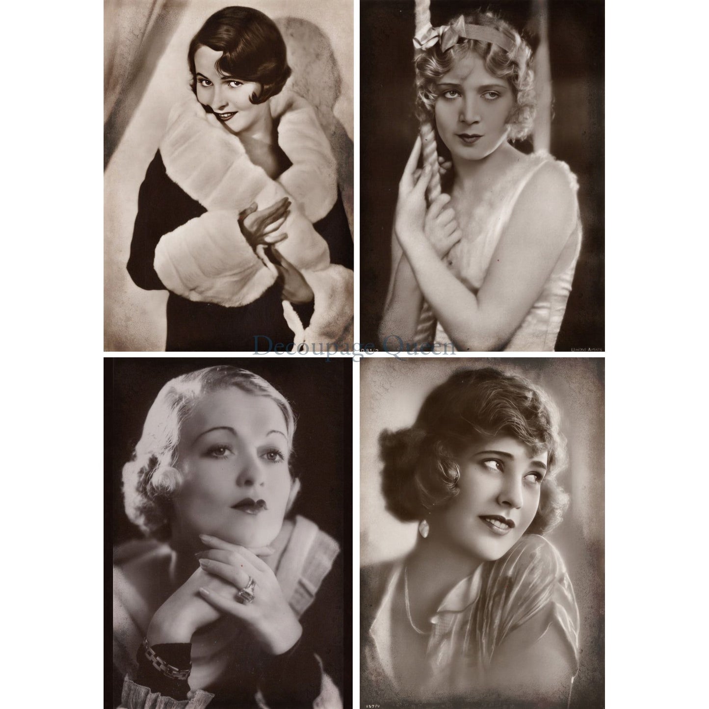 0575 - Rice Paper - Decoupage Queen - Golden Age Four Pack (4 Images on 1 Page)