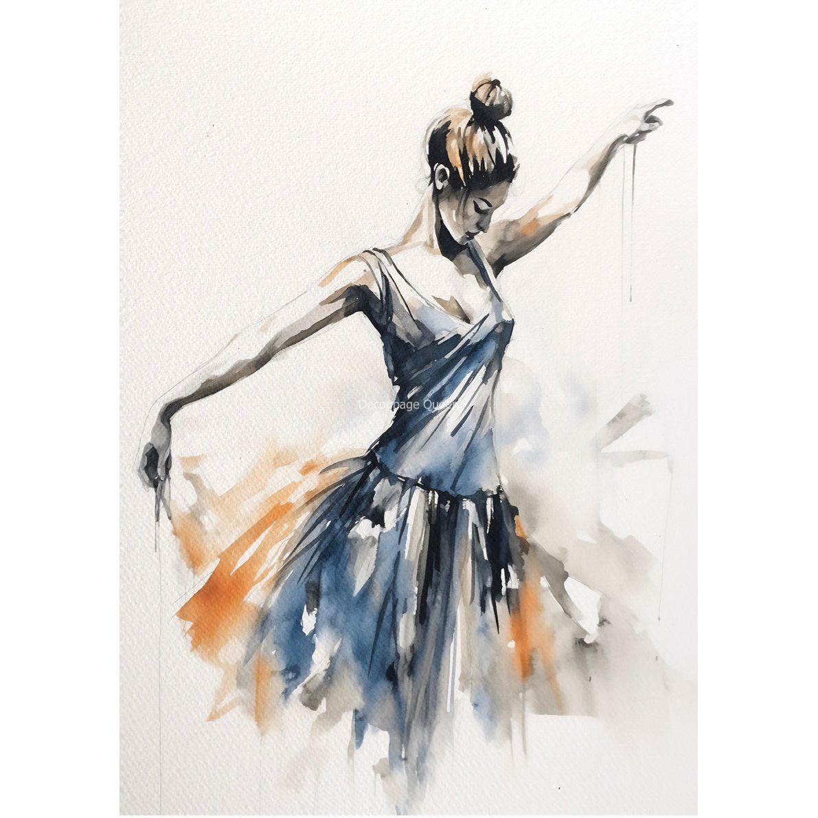 0594 - Rice Paper - Decoupage Queen - Andy Skinner Avant - Ballerina