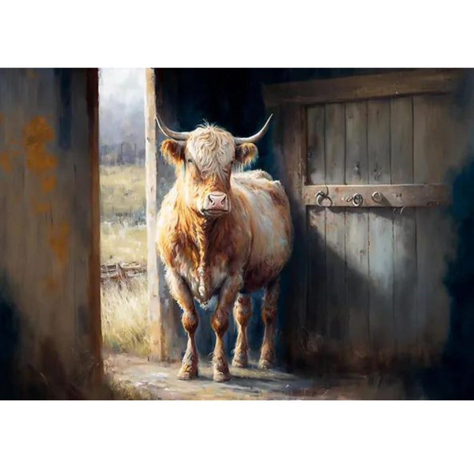 0203 - Rice Paper - Reba Rose Creations - Highland Cow