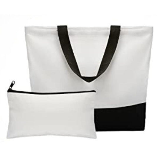Canvas Tote and Cosmetic Bag