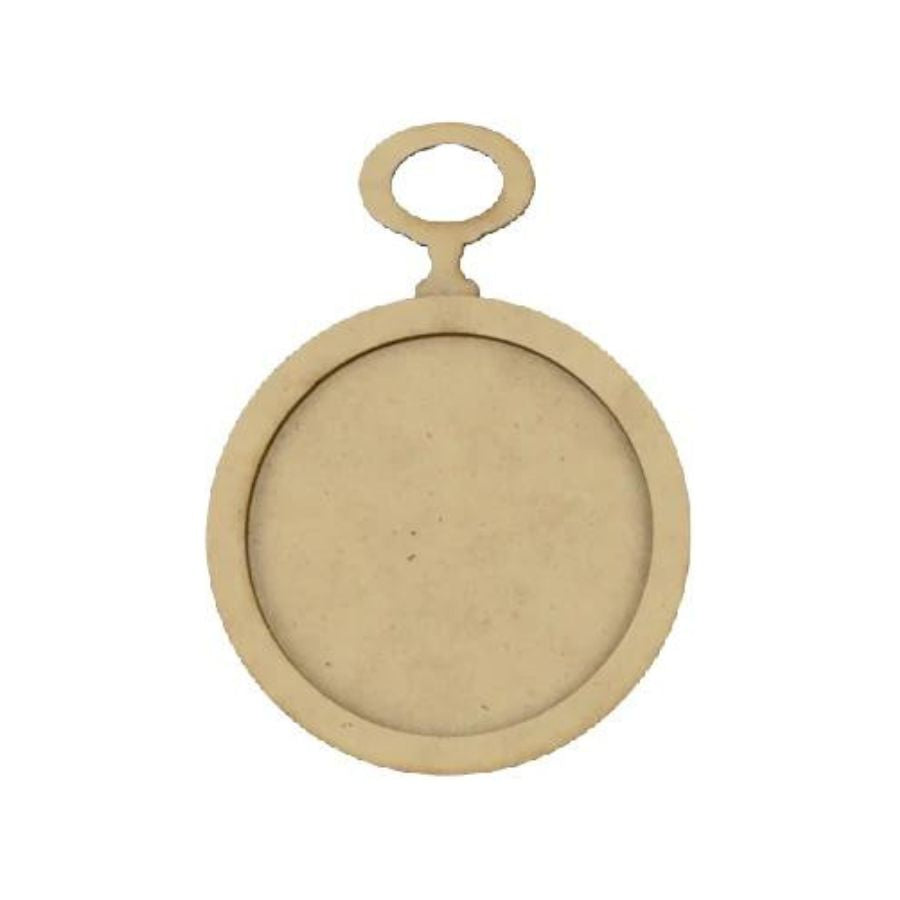 Pocket Watch Ornament MDF 5 1/2" x 4" x 1/8" thick