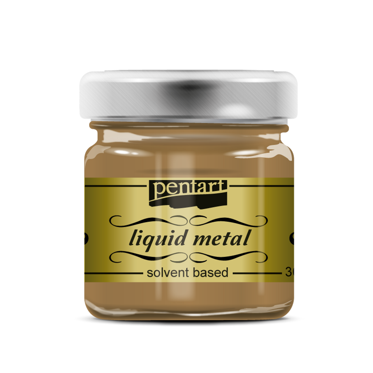 Pentart - Liquid Metal - Solvent Based - 30 ml / 1.01 ounces