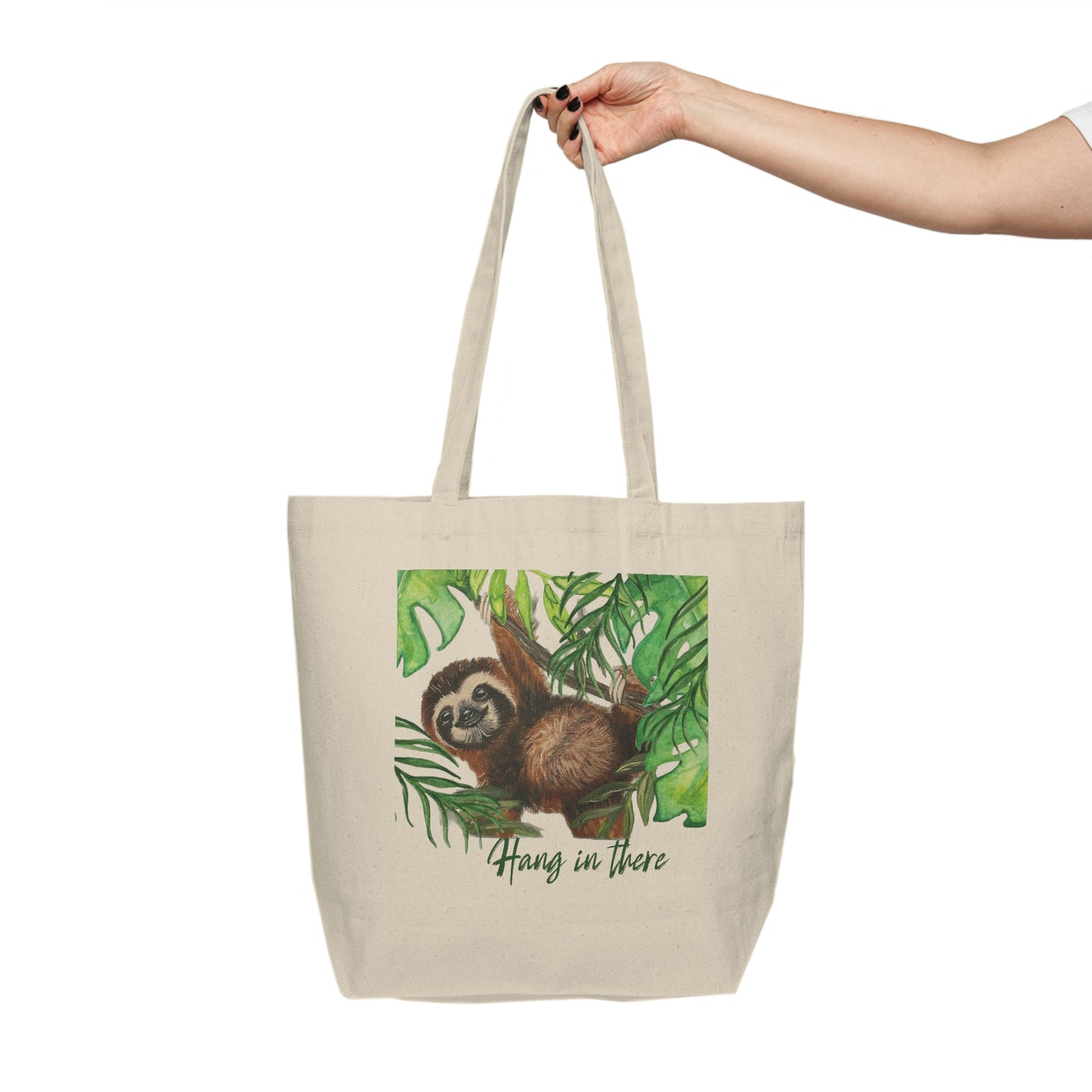 Hang In There - Canvas Shopping Tote