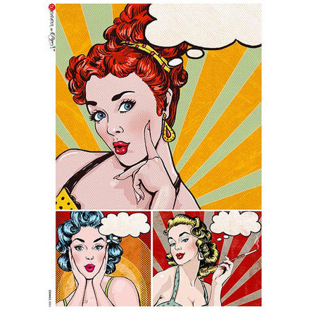 0006 - A3 Decoupage Rice Paper - Paper Designs - Comics