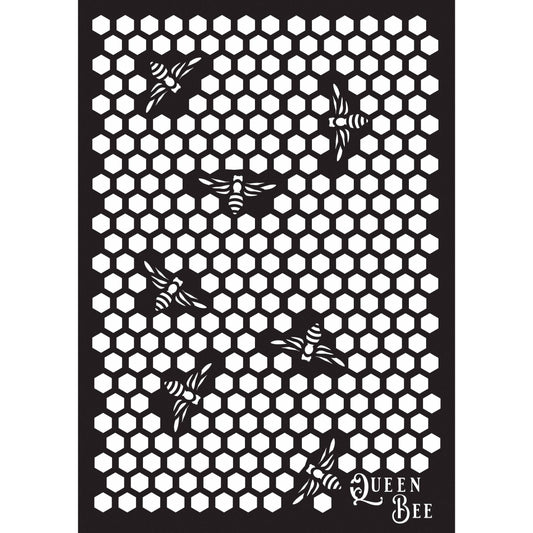 Decoupage Queen Hobbilicious Queen Bee Reusable Stencil