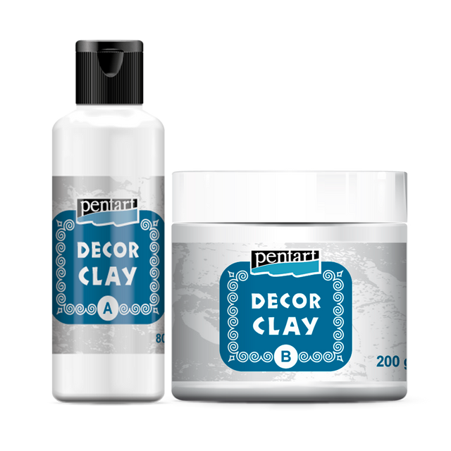 Pentart - Decor Clay Set, 200 g /7.05 ounces + 80 ml / 2.7ounces
