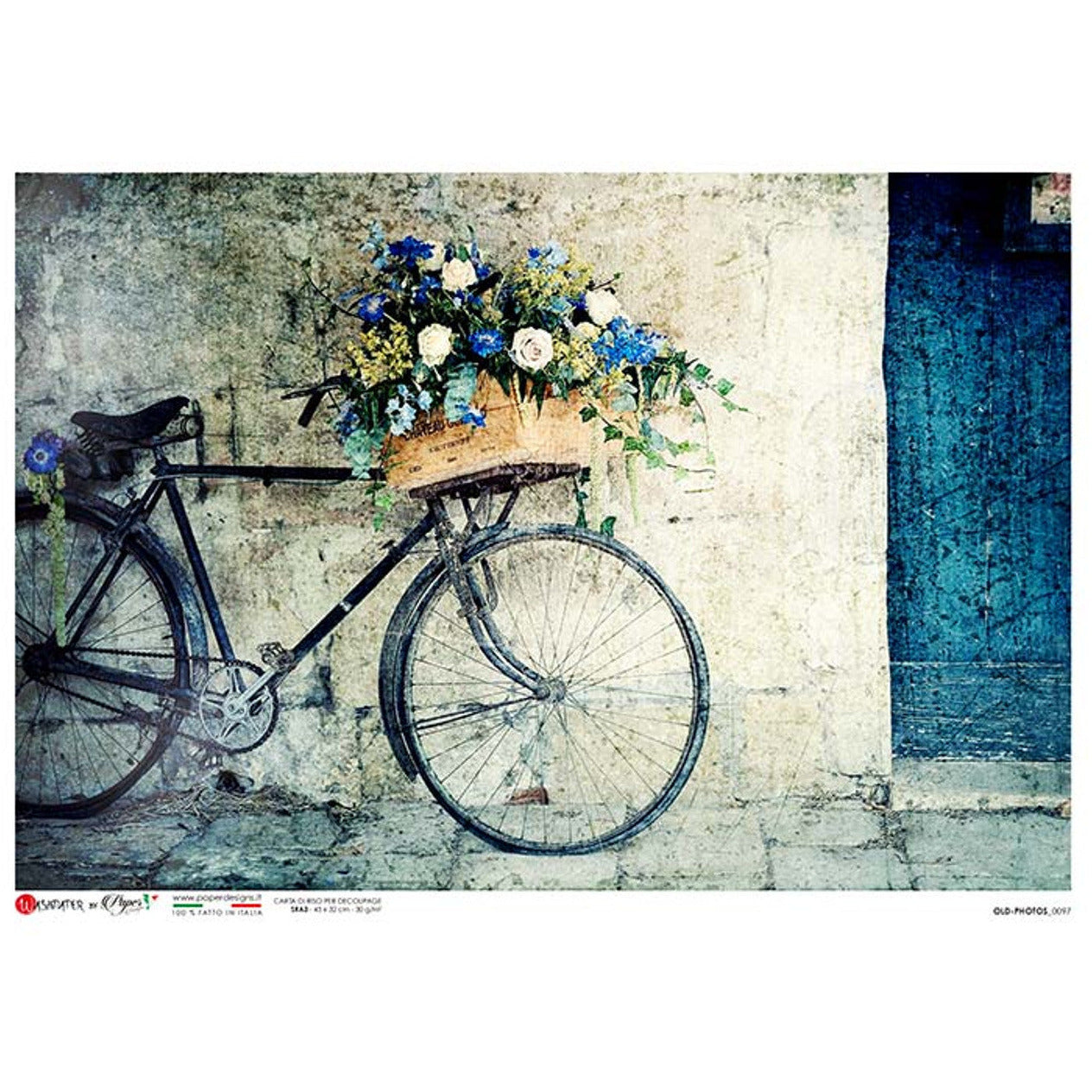 0097 - A4 Decoupage Rice Paper - Paper Designs - Bicycle Old Photos