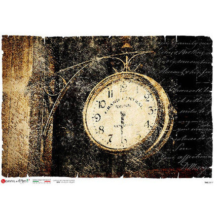 0017 - A3 Decoupage Rice Paper - Paper Designs - Time