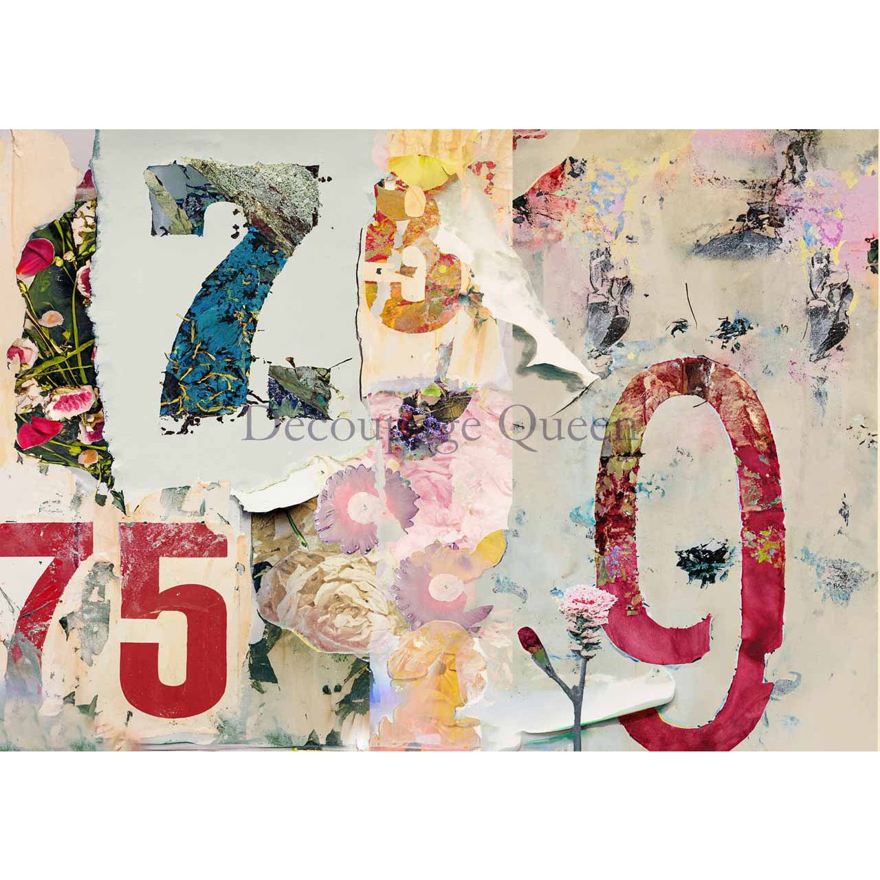 0441 - Rice Paper - Decoupage Queen - Andy Skinner Number Jumble