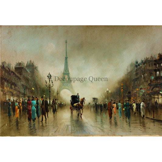 0446_A4 - Rice Paper - Decoupage Queen - Roberta Marone Once Upon a Time in Paris