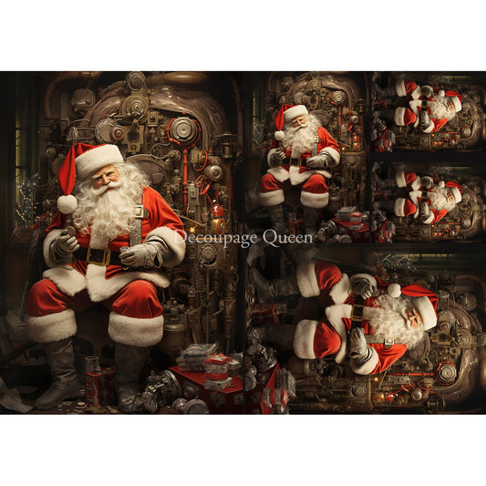 0531_A4 - Rice Paper - Decoupage Queen - Santa the Tinkerer