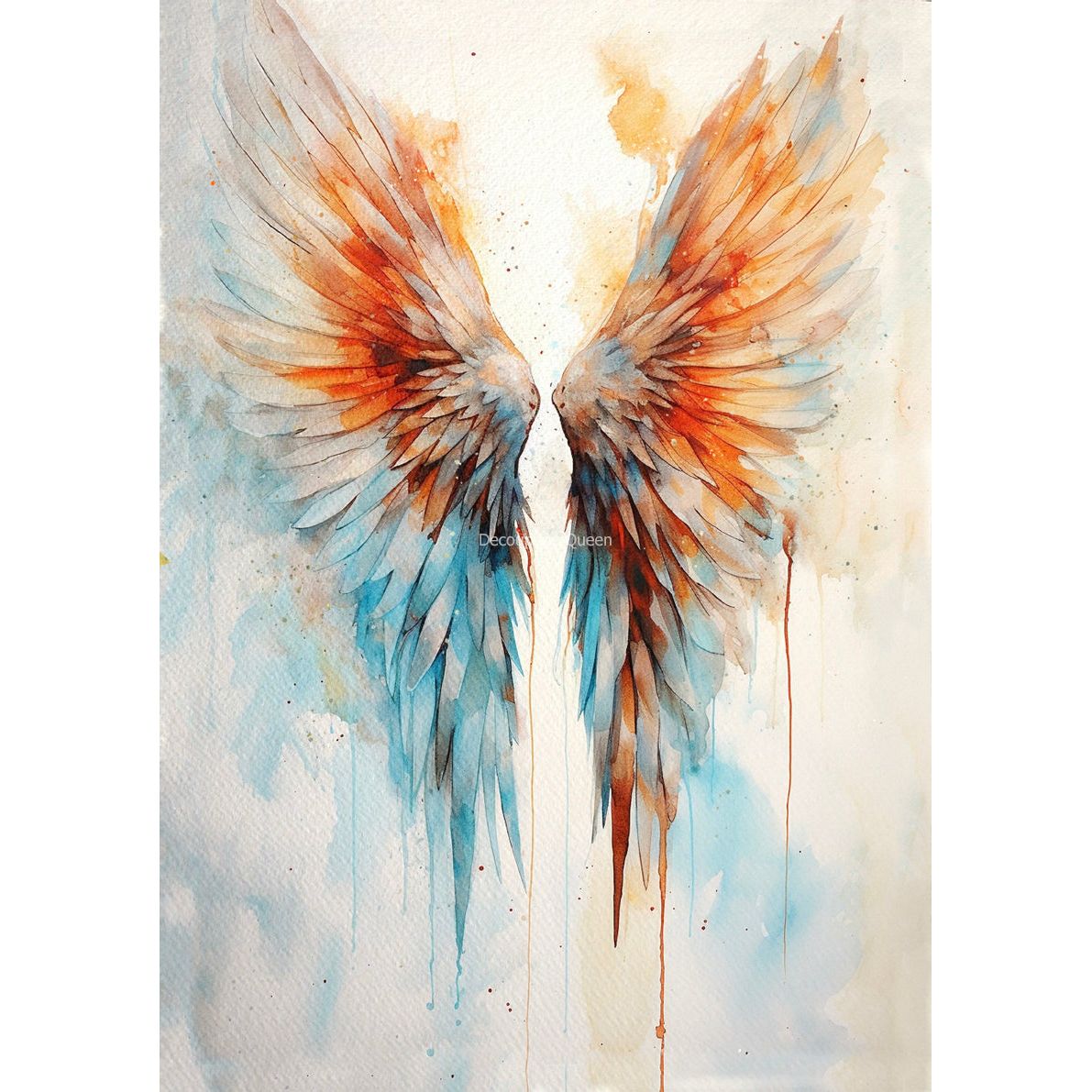 0599 - Rice Paper - Decoupage Queen - Andy Skinner Watercolor Wings II