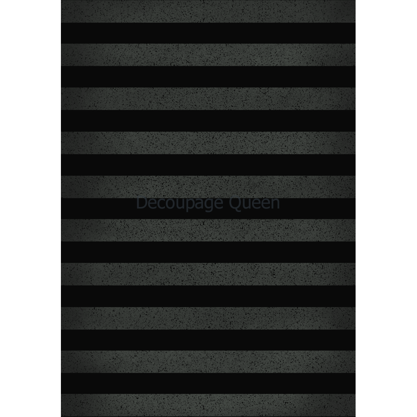 0616 - Rice Paper - Decoupage Queen - Dainty and the Queen Black and Grey Stripes