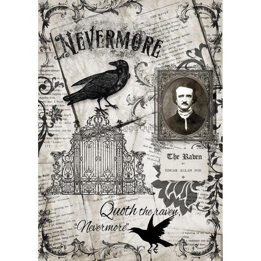 0619 - Rice Paper - Decoupage Queen - Nevermore