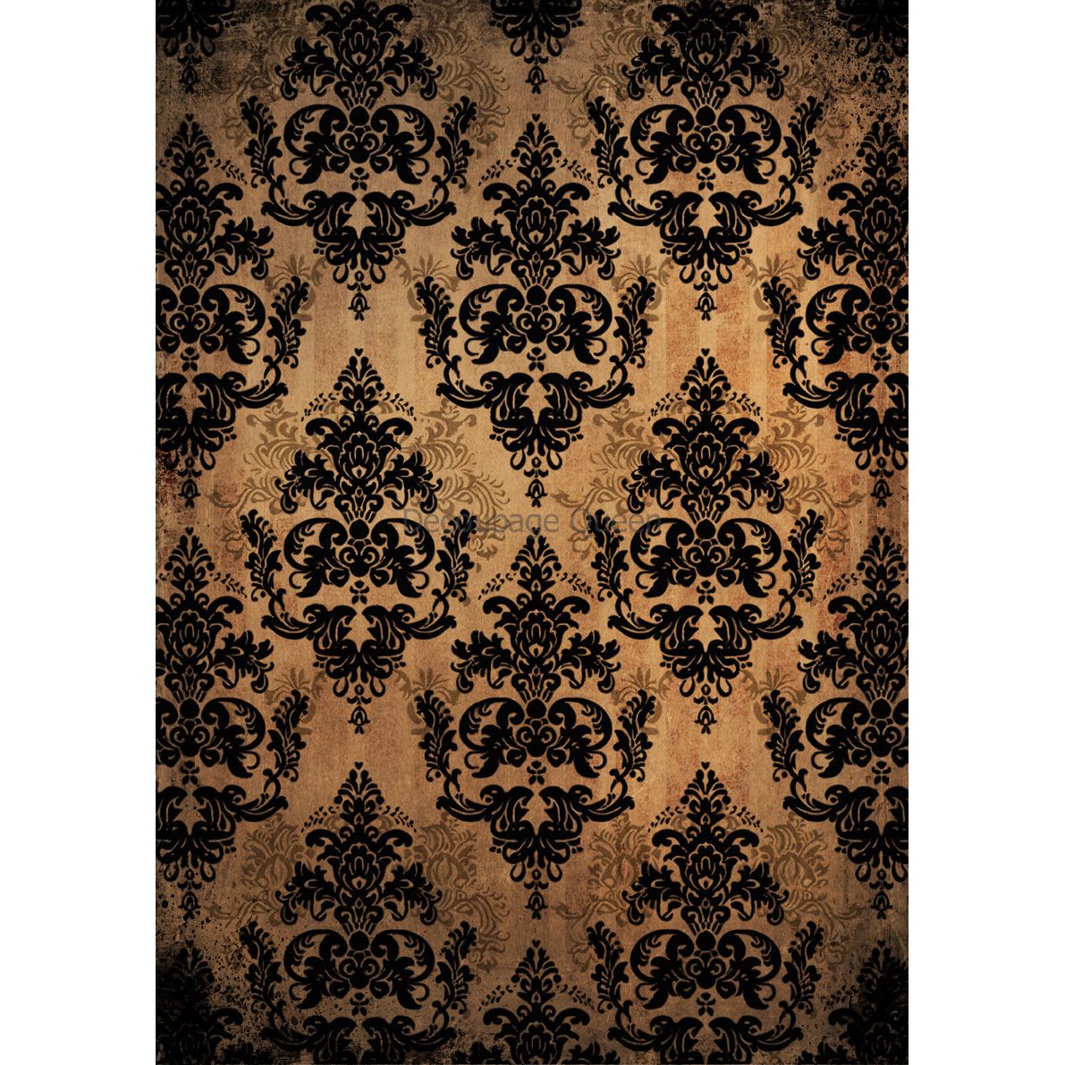 0620 - Rice Paper - Decoupage Queen - Gothic Damask