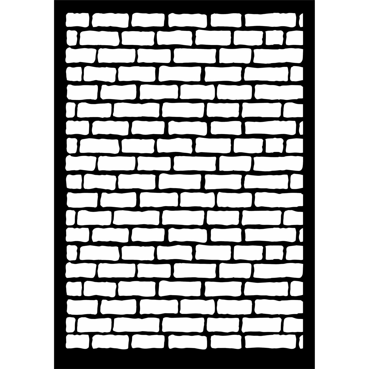 Decoupage Queen Brick Wall Reusable Stencil