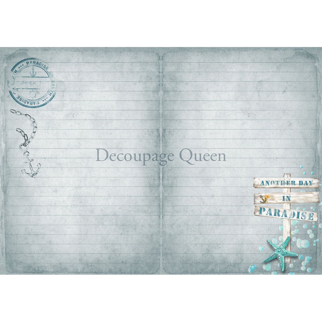 Decoupage Queen Seaside Greetings Journal Kit