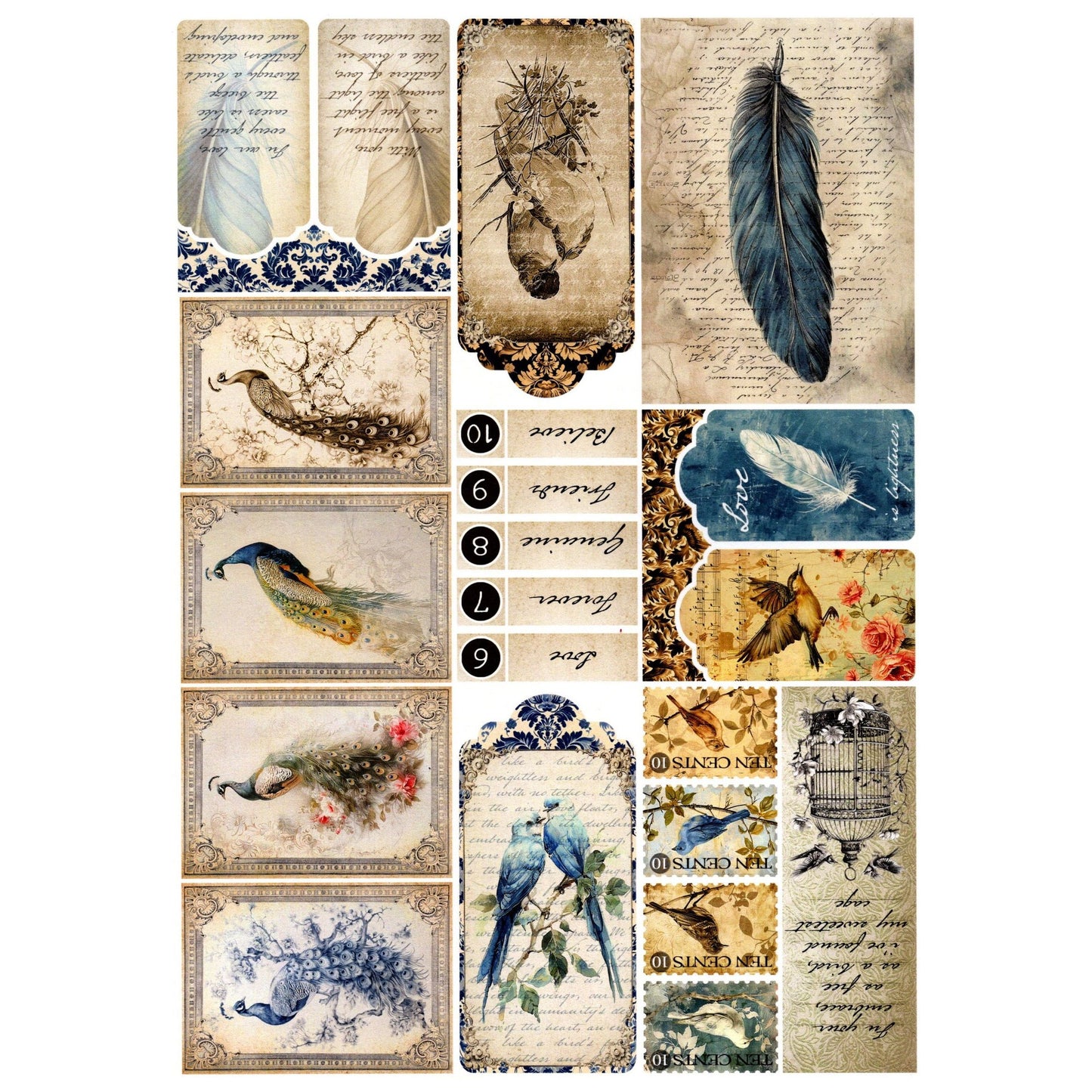 Paper Designs Vintage Birds Junk Journal Kit