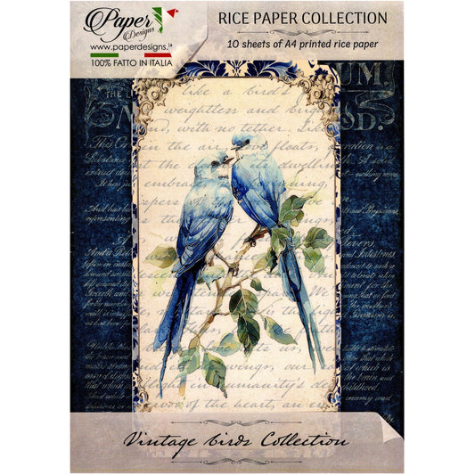Paper Designs Vintage Birds Rice Paper Pack