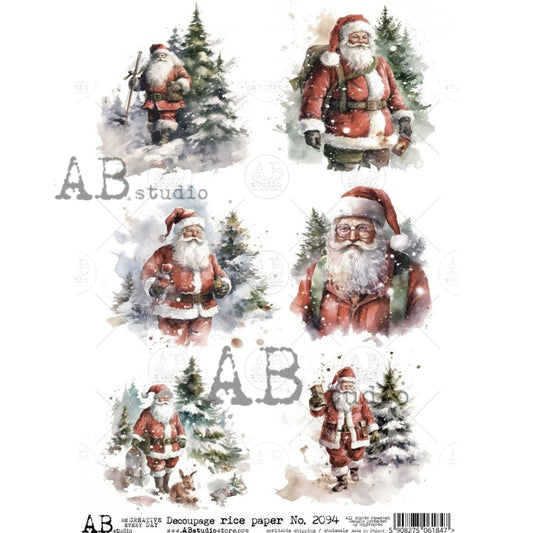 2094 - Rice Paper - AB Studios Mini Santa Portraits