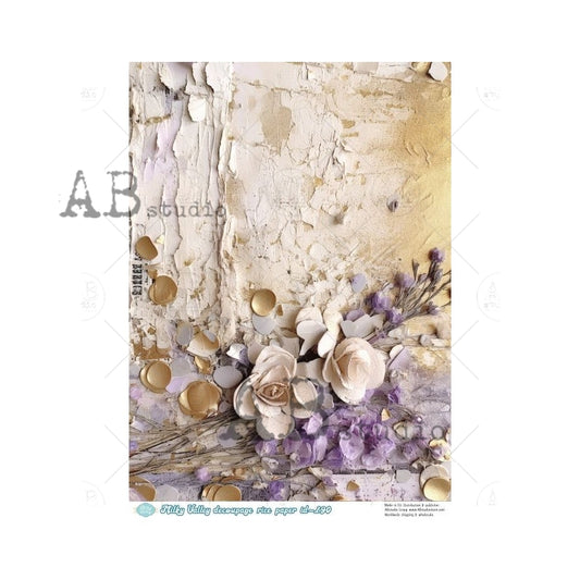 MV190 - A4 - Rice Paper - AB Studios Milk and Honey Lavender