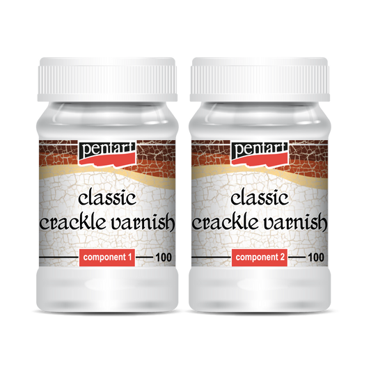 Pentart - Classic Crackle Varnish 2 Part Set - each 100 ml / 3.38 ounces