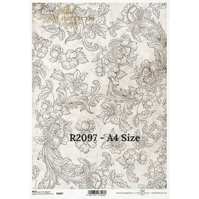R2097 - Decoupage Rice Paper - Vintage Angels series - wallpaper theme, vintage wallpaper