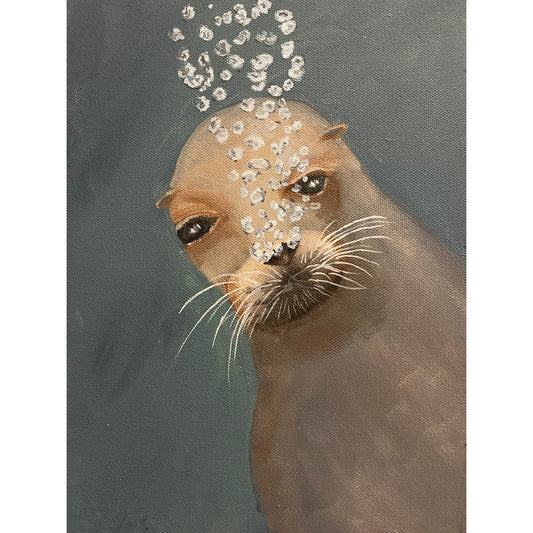 Ollie - Original Artwork, Seal Under Water