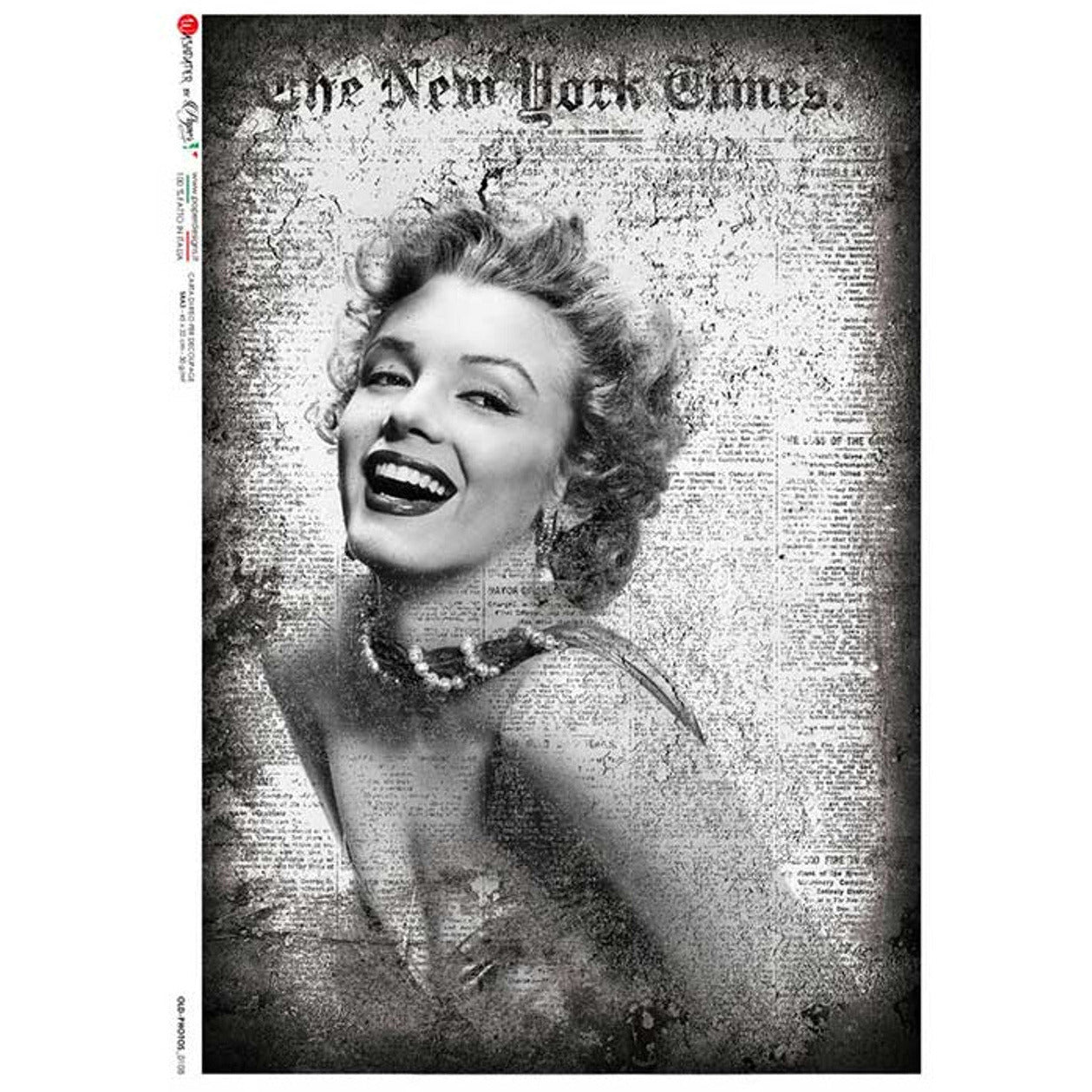 0108A4 - Rice Paper - Paper Designs - Marilyn Monroe