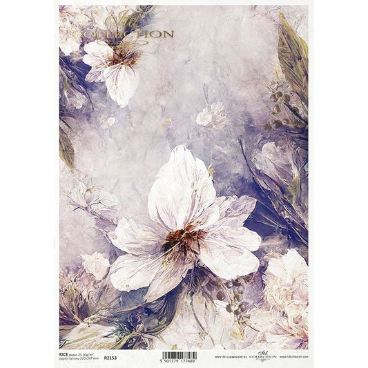 R2153 - Decoupage Rice Paper - plant motifs, floral motifs, background, wallpaper, collage, plants, flowers.