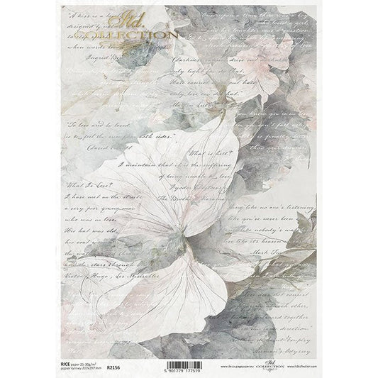 R2156 - Decoupage Rice Paper - plant motifs, floral motifs, background, wallpaper, collage, plants, flowers.