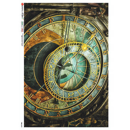 0023 - Rice Paper - Paper Designs - Time - Astronomical Clock