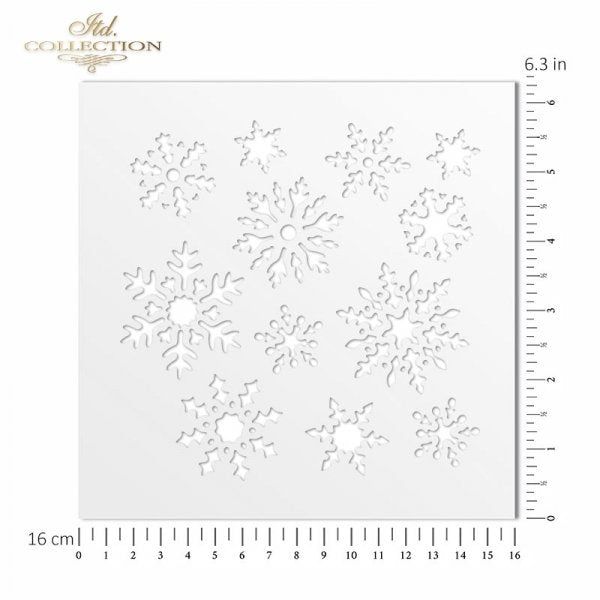 ST0109 - Snowflake Stencil - Snowflakes, Winter
