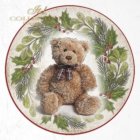 RSM044 - Decoupage Rice Paper mini set - toy wreaths, Christmas wreath, toys, mascots