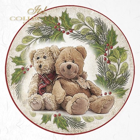 RSM044 - Decoupage Rice Paper mini set - toy wreaths, Christmas wreath, toys, mascots