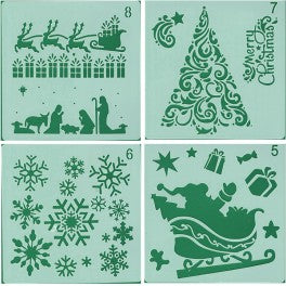 Christmas Stencil Set - 4 Stencils to each set